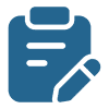 Icon of a clipboard with a pencil for writing or editing.