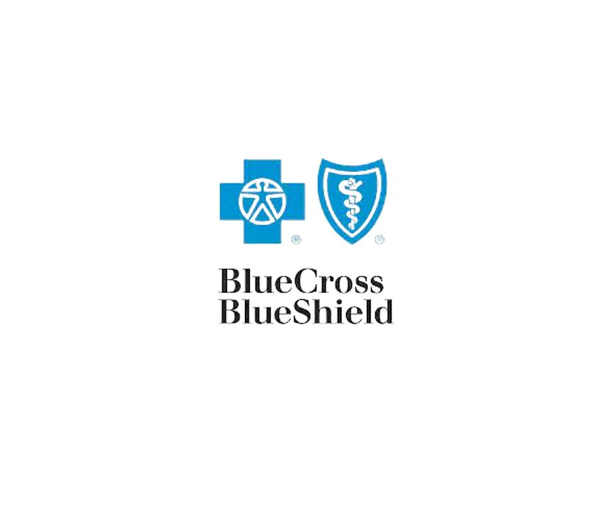 BlueCross BlueShield healthcare logo with two shields.