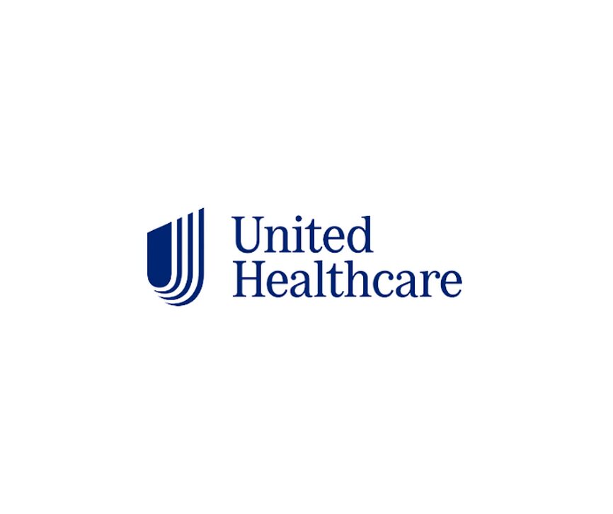 United Healthcare logo with blue text and emblem on white background.