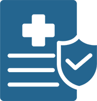 Medical document with a shield and checkmark symbolizing protection.